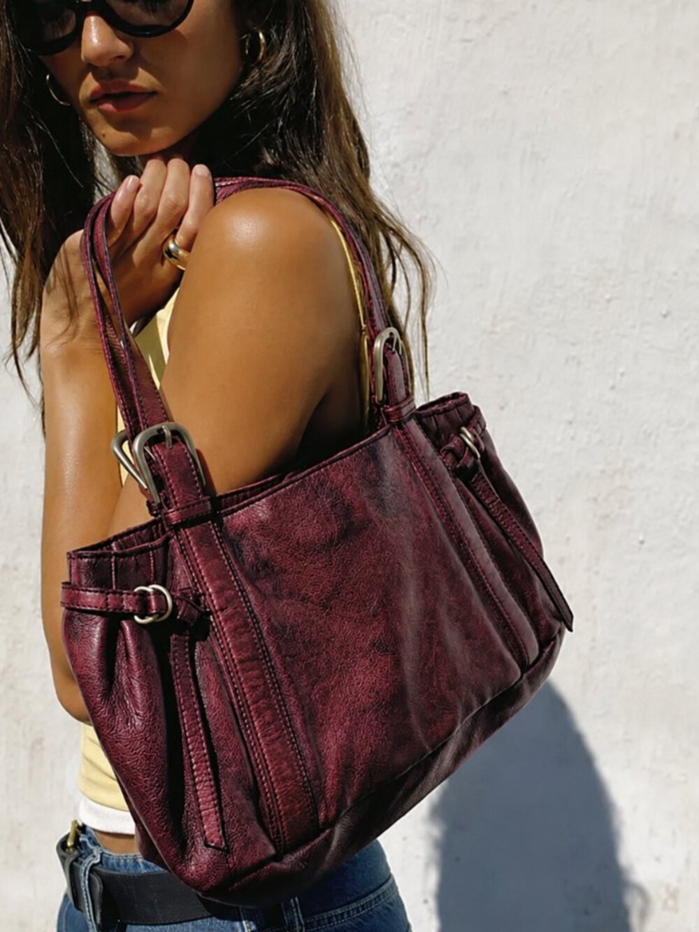 FREE PEOPLE Copenhagen Shoulder Bag In Red NWT 🔥